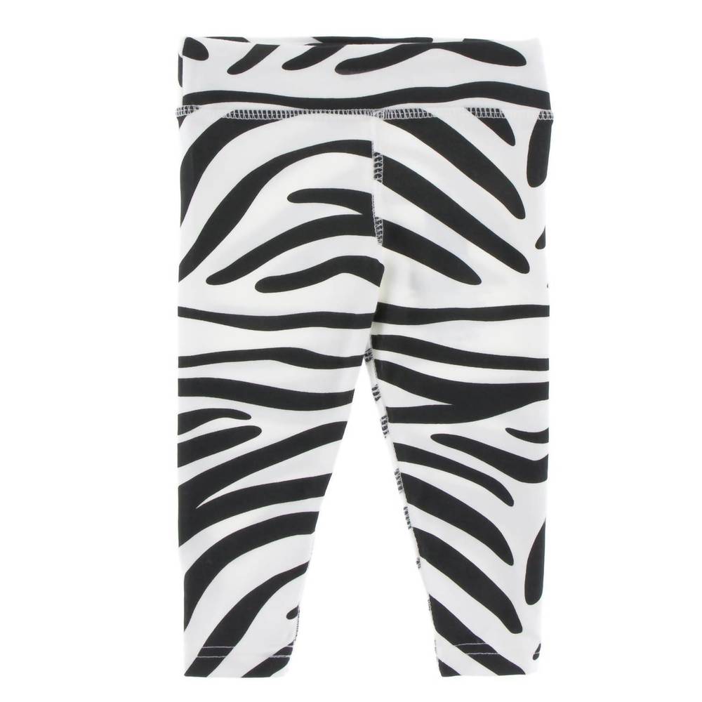 NEW KICKEE women's performance jersey legging in natural zebra print